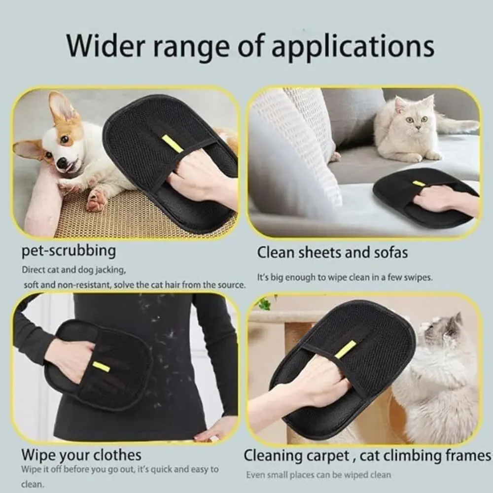 2 Pcs Reusable Pet Hair Remover Gloves, 2025 Cat Dog Grooming